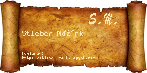 Stieber Márk névjegykártya